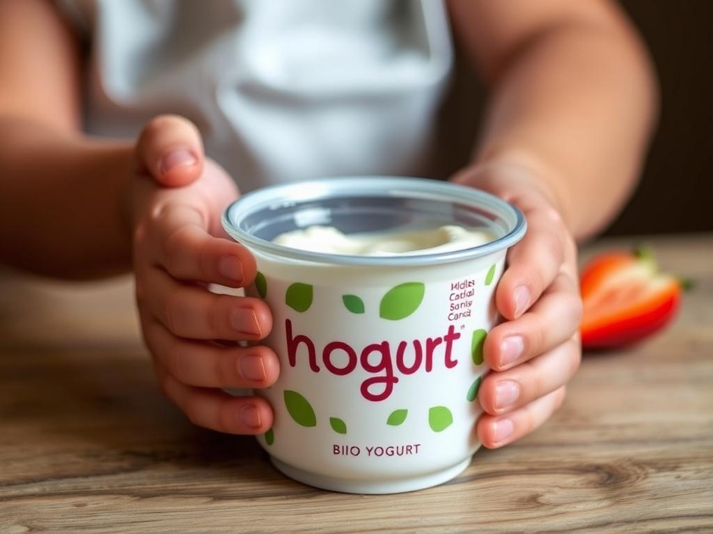 Children's bio-yogurtфото